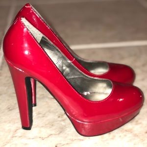 Red guess heels